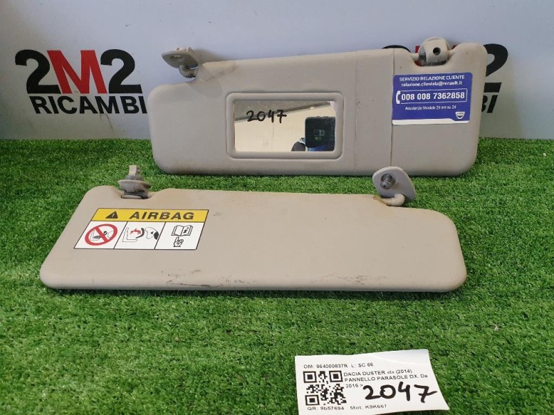 Pannello Parasole DX 964000837R Dacia Duster I 2014