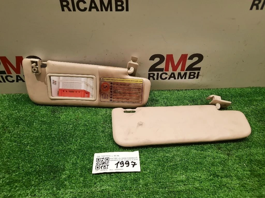 Pannello Parasole DX 735717010 Fiat 500 II 2008