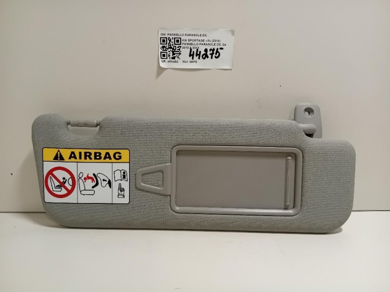 Pannello Parasole DX PANNELLO PARASOLE DX Kia Sportage III 2010