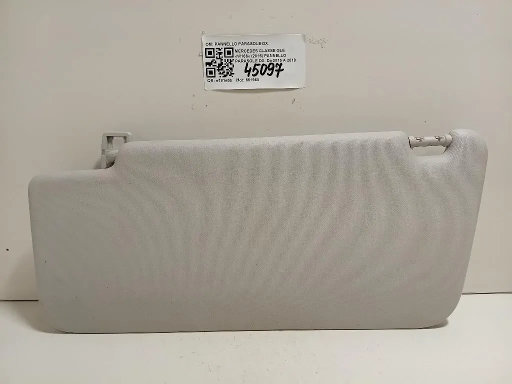 Pannello Parasole DX PANNELLO PARASOLE DX Mercedes Classe GLE W166 2015