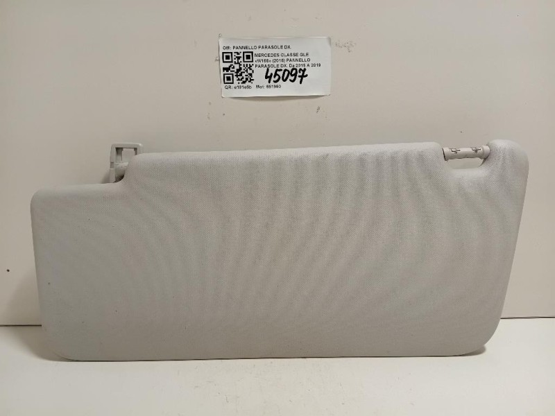 Pannello Parasole DX PANNELLO PARASOLE DX Mercedes Classe GLE W166 2015