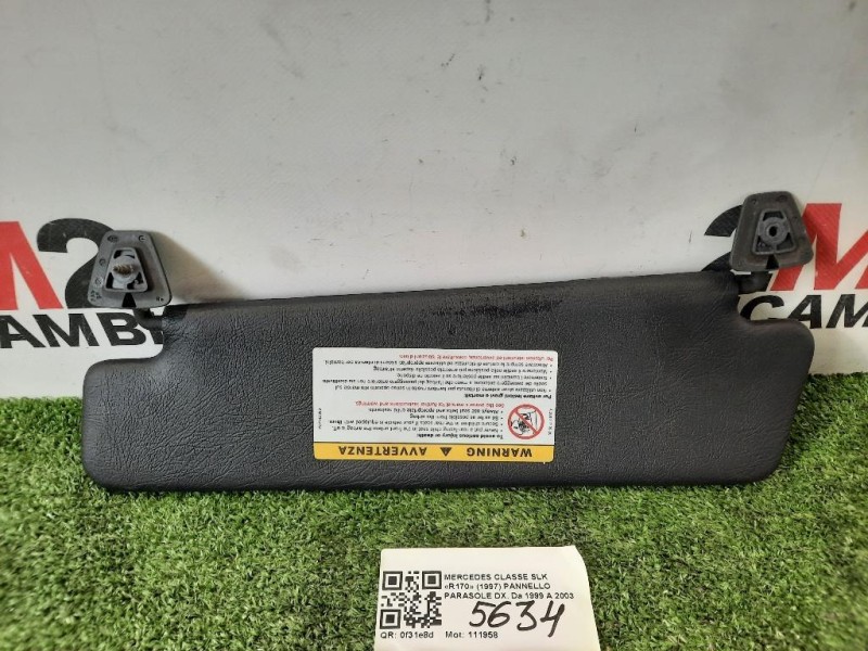 Pannello Parasole DX PARASOLE Mercedes Classe SLK R170 1997