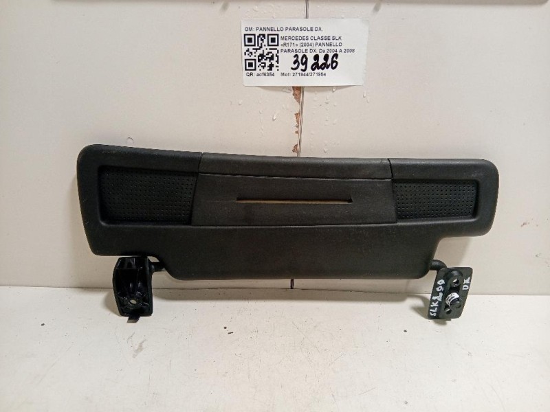 Pannello Parasole DX PANNELLO PARASOLE DX Mercedes Classe SLK R171 2004