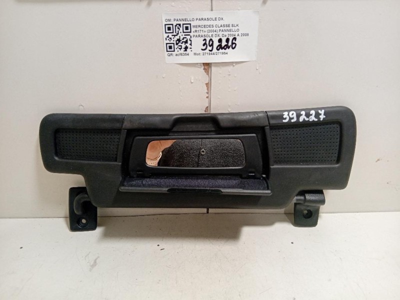 Pannello Parasole DX PANNELLO PARASOLE DX Mercedes Classe SLK R171 2004