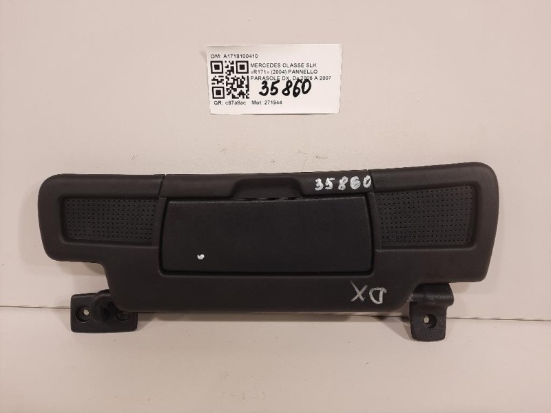 Pannello Parasole DX A1718100410 Mercedes Classe SLK R171 2004