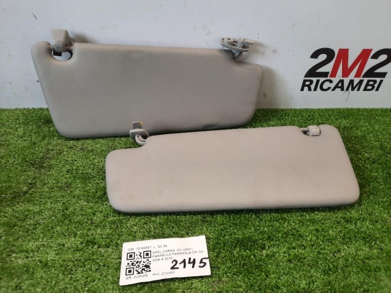 Pannello Parasole DX 13163837 Opel Corsa D 2007