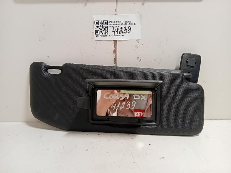 Pannello Parasole DX 98100807PR Opel Corsa F 2019