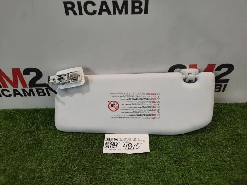 Pannello Parasole DX Peugeot 208 I 2012