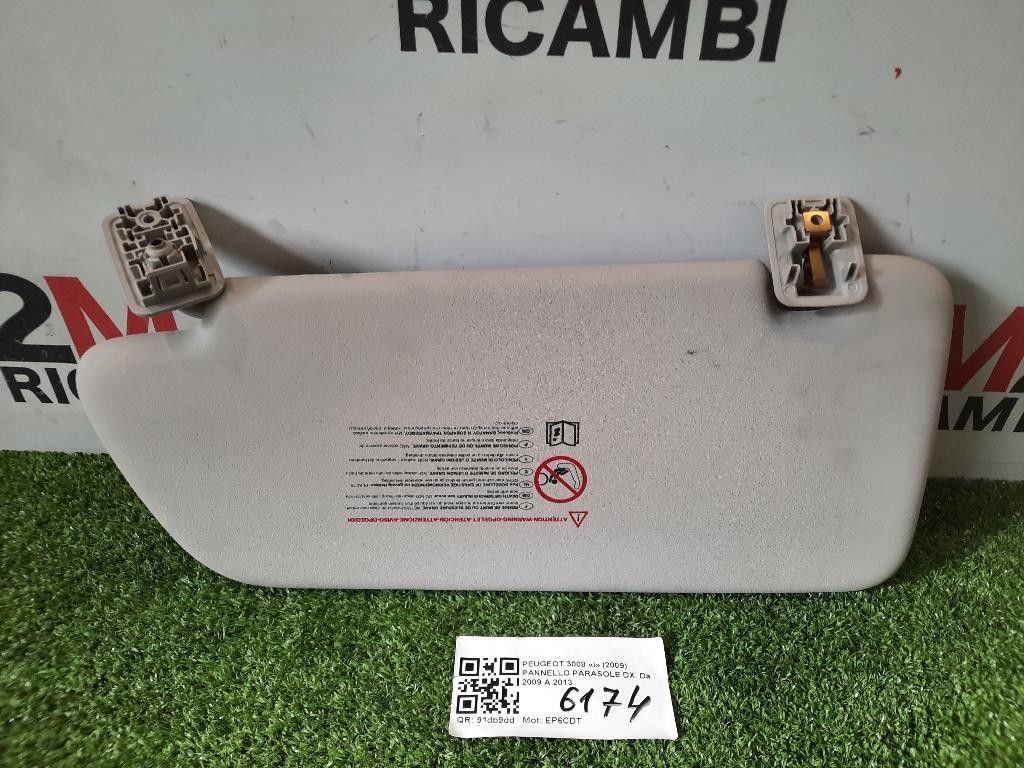 Pannello Parasole DX PARASOLE Peugeot 3008 I 2009