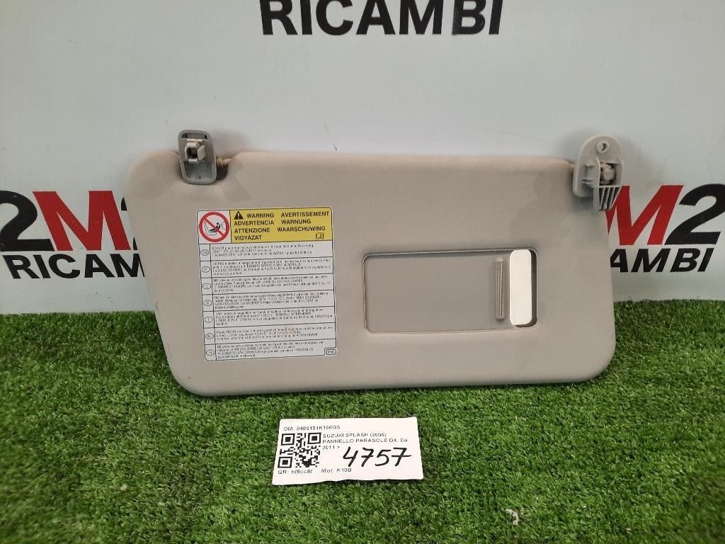 Pannello Parasole DX 8480151K106GS Suzuki Splash 2008