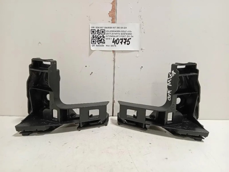 Staffa Sostegno Intparaurti POST DX 5G6 807 3945G6 807 393 SX-DX Volkswagen GOLF VII 2017
