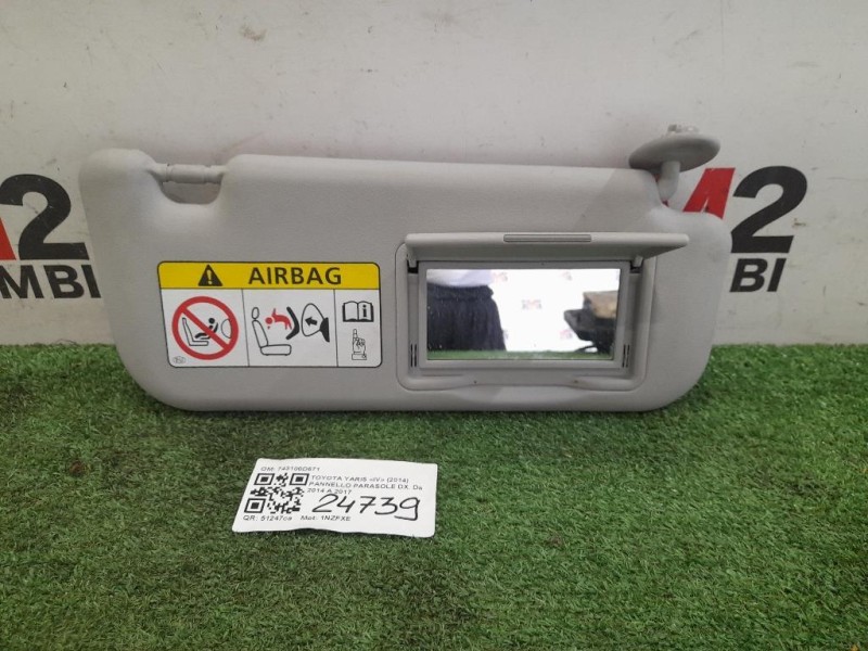 Pannello Parasole DX 743100D671 Toyota Yaris IV 2014