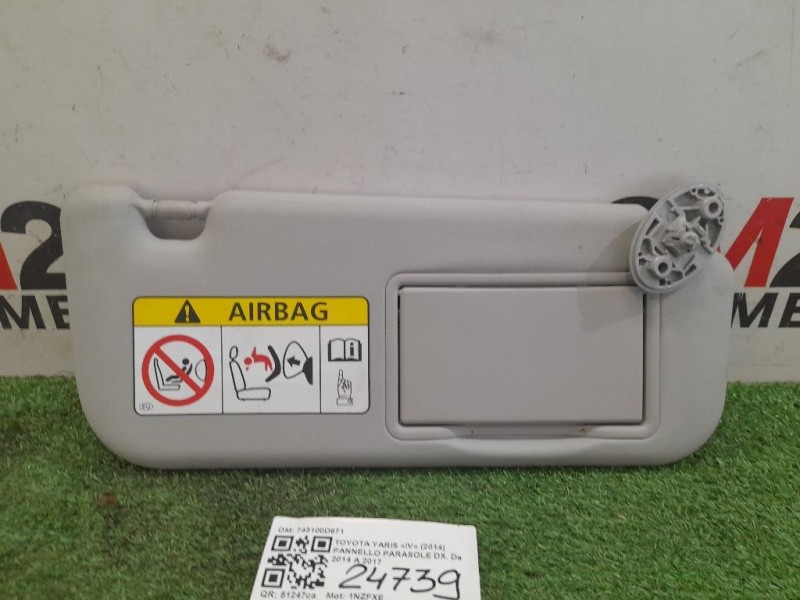 Pannello Parasole DX 743100D671 Toyota Yaris IV 2014