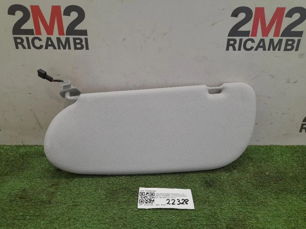 Pannello Parasole DX 7M3857552 Volkswagen Sharan III 2003