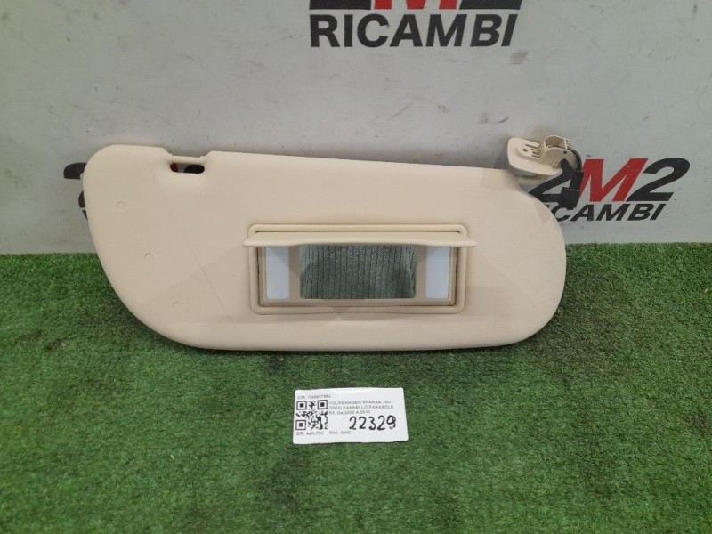 Pannello Parasole DX 7M3857552 Volkswagen Sharan III 2003