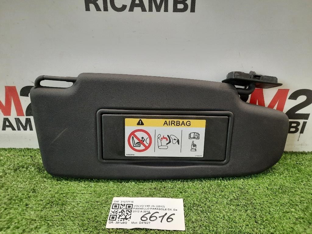 Pannello Parasole DX 31377715 Volvo V40 II 2012