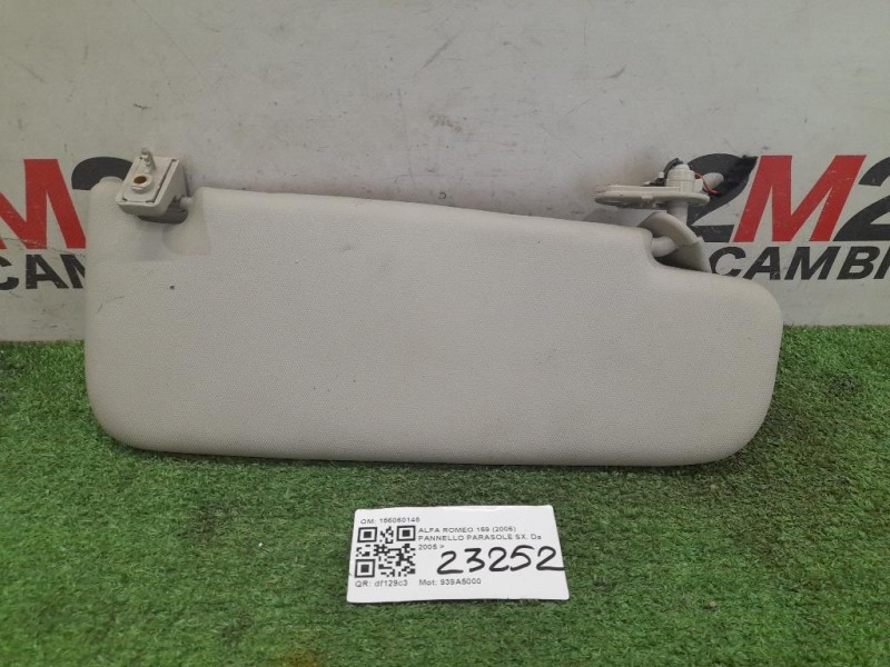 Pannello Parasole SX 156060145 Alfa Romeo 159 2006