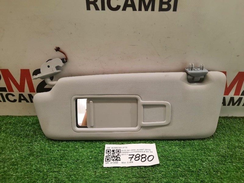 Pannello Parasole SX 8U0857551JFT9 Audi A4 8K5 Avant 2012