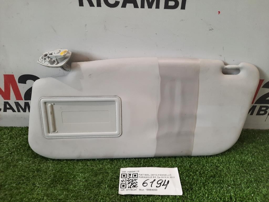 Pannello Parasole SX 735595118 PARASOLE Fiat 500L 2013