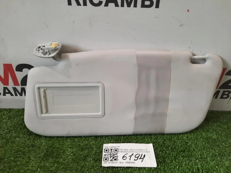 Pannello Parasole SX 735595118 PARASOLE Fiat 500L 2013