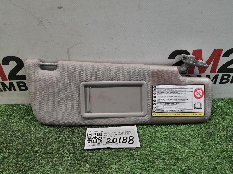 Pannello Parasole SX 735657143 Lancia Ypsilon III 2011