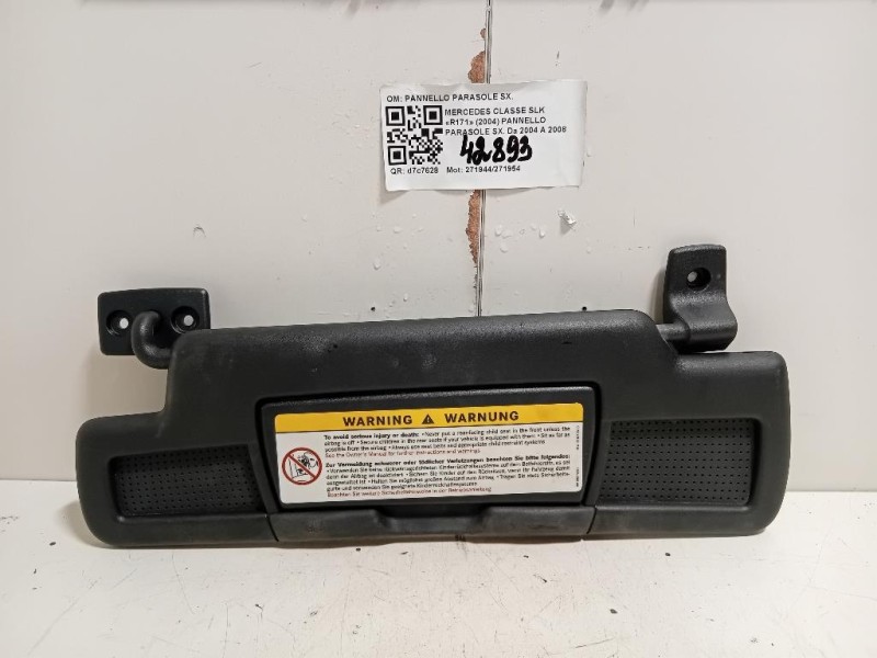 Pannello Parasole SX PANNELLO PARASOLE SX Mercedes Classe SLK R171 2004