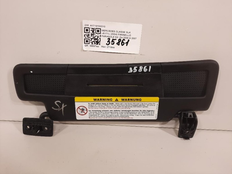 Pannello Parasole SX A1718100310 Mercedes Classe SLK R171 2004