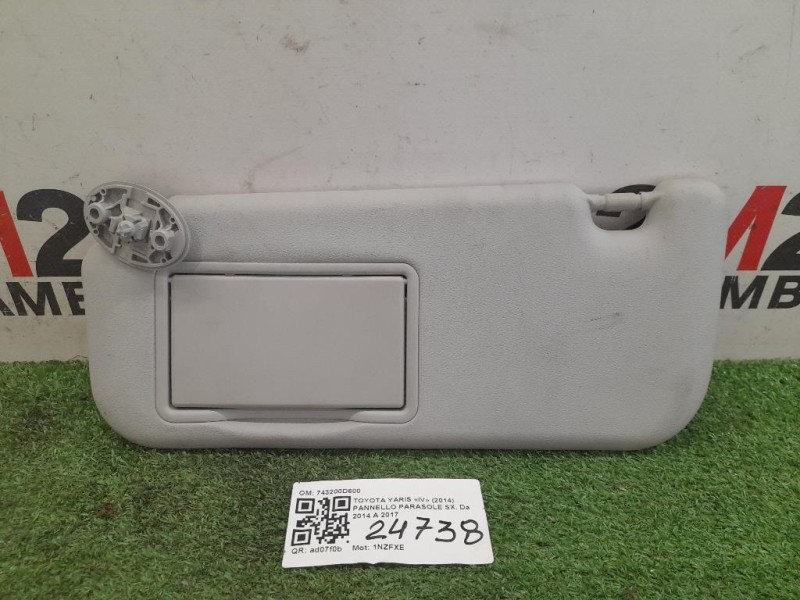 Pannello Parasole SX 743200D600 Toyota Yaris IV 2014