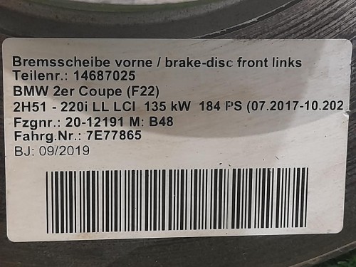 Pannello Parasole SX 743200D600 Toyota Yaris IV 2014
