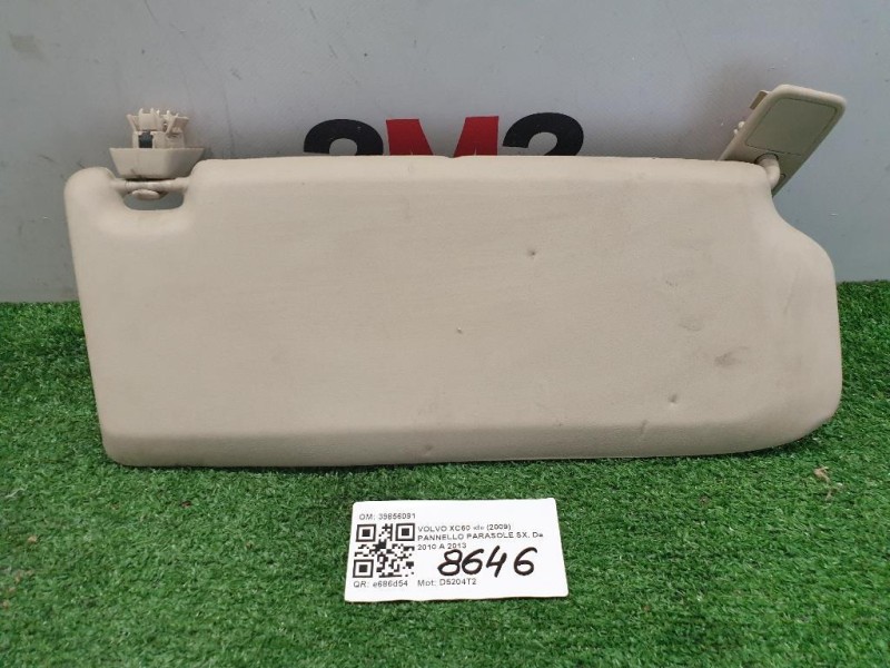 Pannello Parasole SX 39856091 Volvo XC60 I 2009