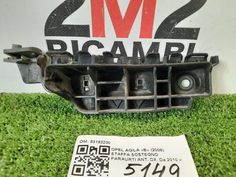 Staffa Sostegno Paraurti ANT DX 93193230 Opel Agila B 2008