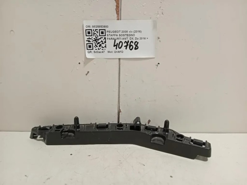 Staffa Sostegno Paraurti ANT DX 9825853680 Peugeot 2008 I 2016