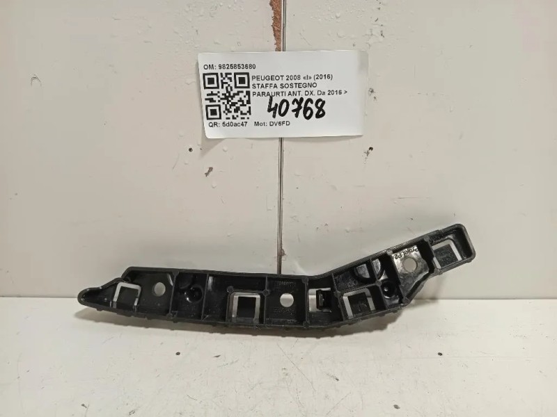 Staffa Sostegno Paraurti ANT DX 9825853680 Peugeot 2008 I 2016