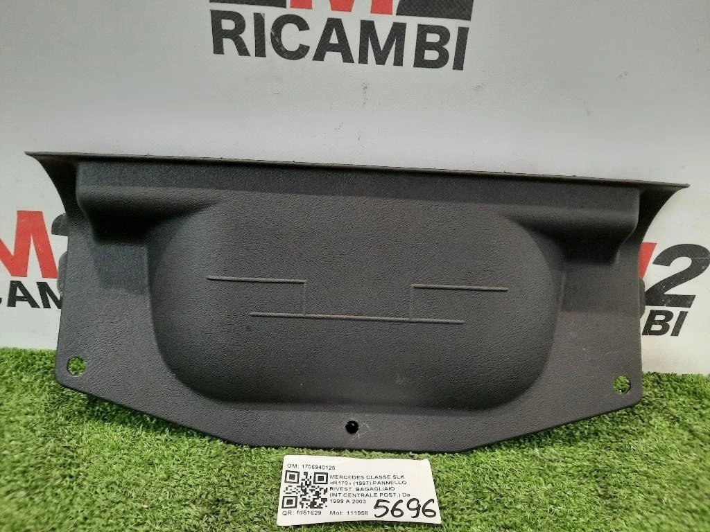Pannello Rivest Bagagliaio Intcentrale POST 1706940125 Mercedes Classe SLK R170 1997