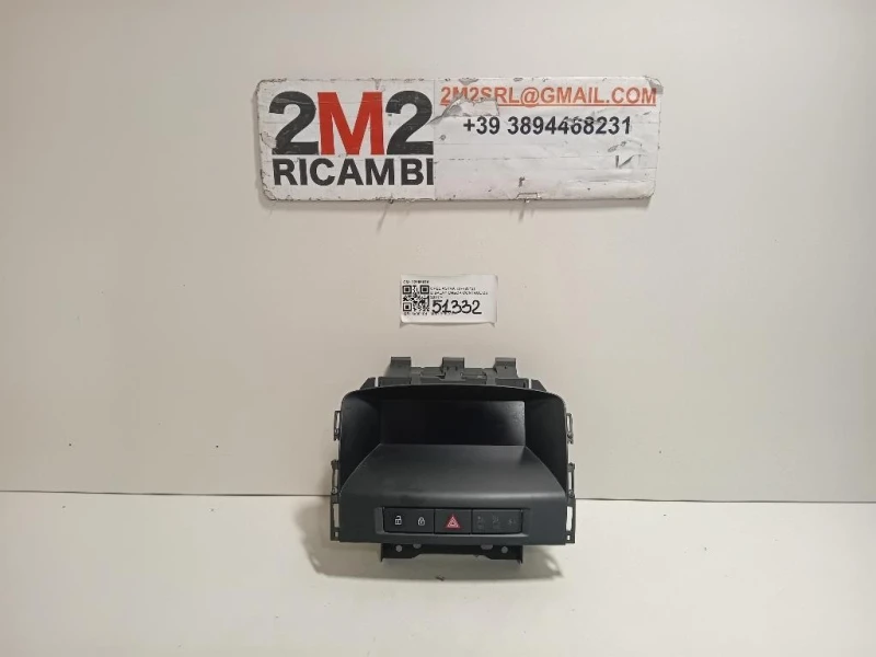 Display Check Control 22858076 Opel Astra J 2012