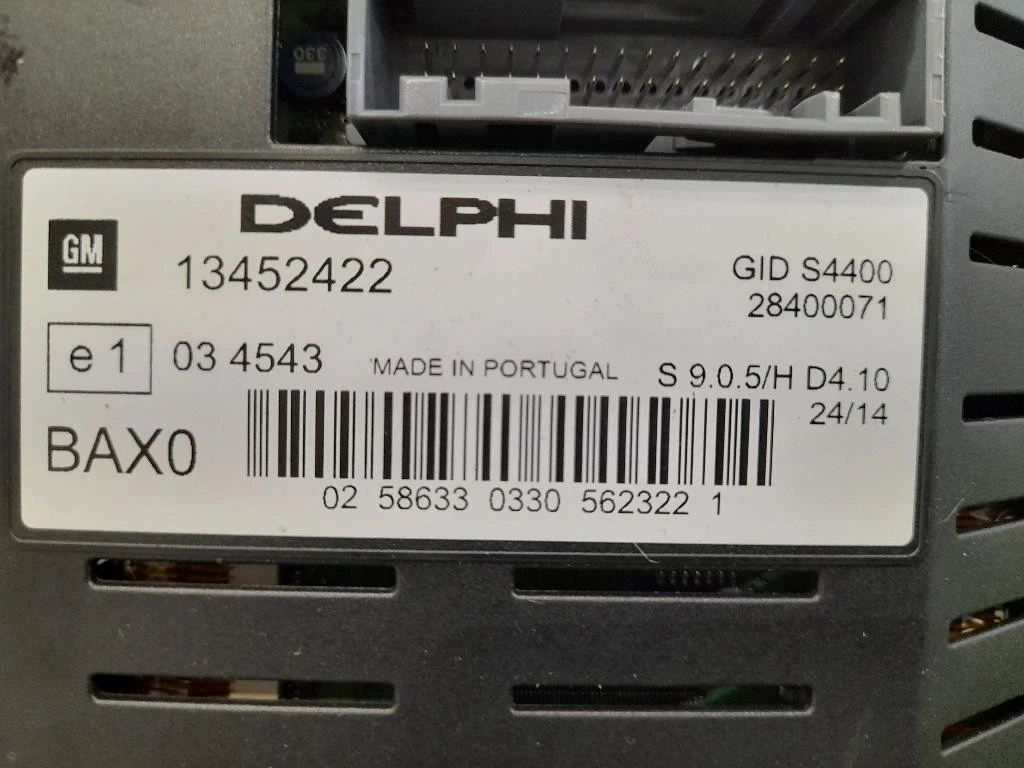 Display Check Control 13452422 Opel Corsa D 2011
