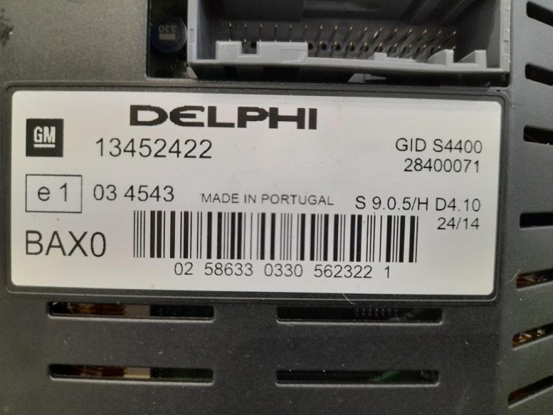Display Check Control 13452422 Opel Corsa D 2011
