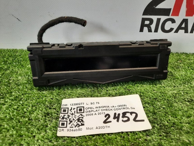 Display Check Control 12844842G Opel Insignia A 2009