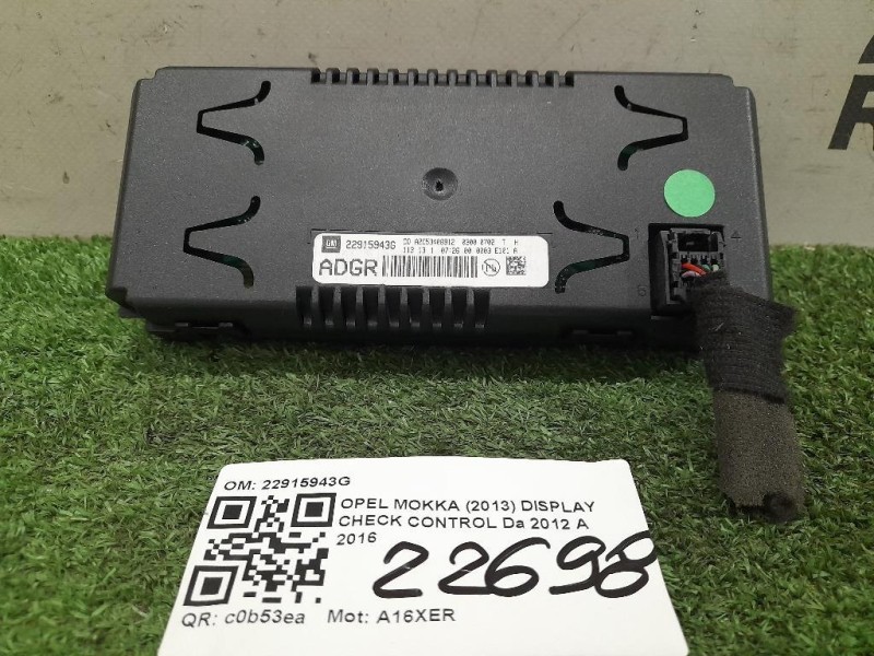 Display Check Control 22915943G Opel Mokka 2013