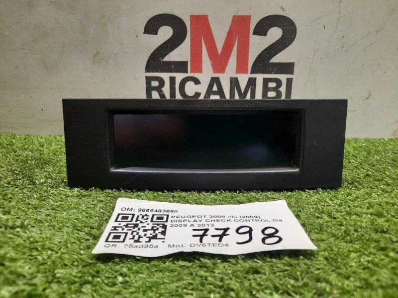 Display Check Control 9666483680 Peugeot 3008 I 2009