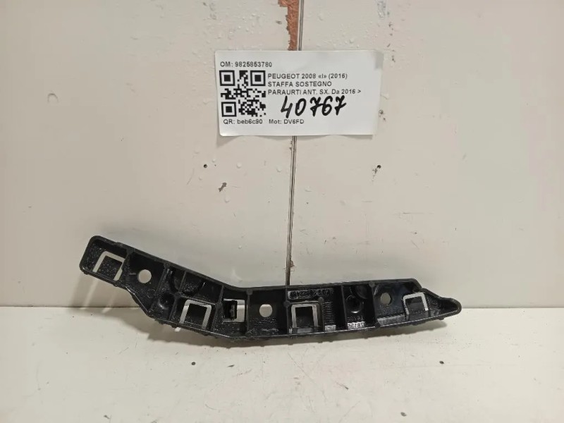 Staffa Sostegno Paraurti ANT SX 9825853780 Peugeot 2008 I 2016