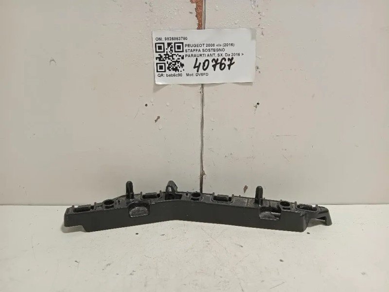 Staffa Sostegno Paraurti ANT SX 9825853780 Peugeot 2008 I 2016