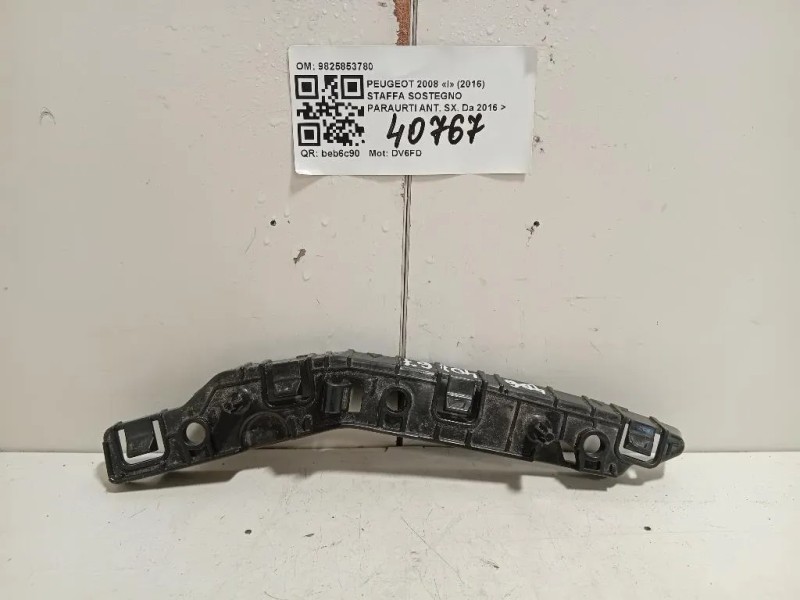 Staffa Sostegno Paraurti ANT SX 9825853780 Peugeot 2008 I 2016