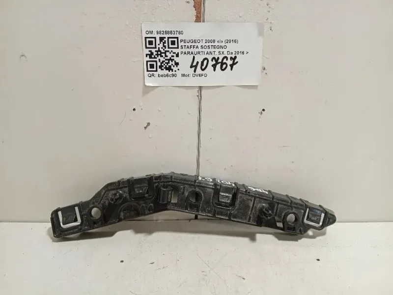 Staffa Sostegno Paraurti ANT SX 9825853780 Peugeot 2008 I 2016