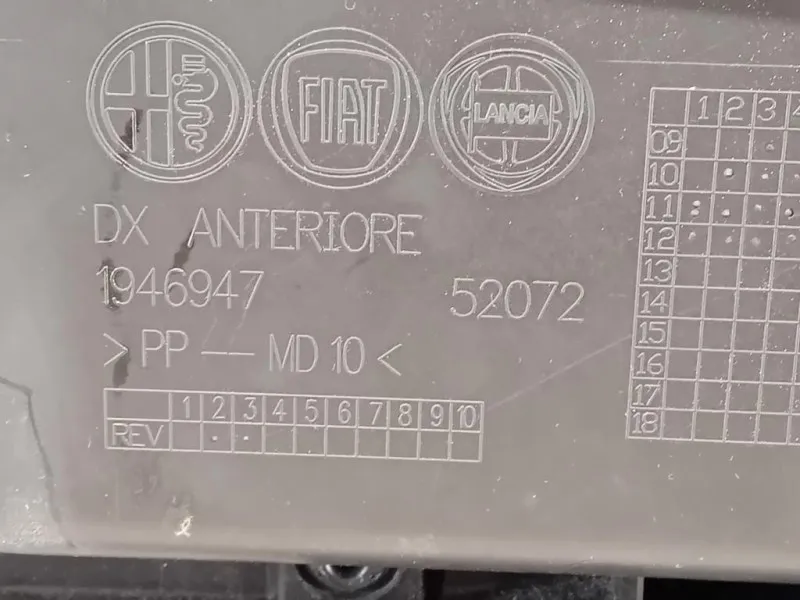 Pannello Rivestimento Porta ANT DX 156092164 Alfa Romeo Giulietta 2010