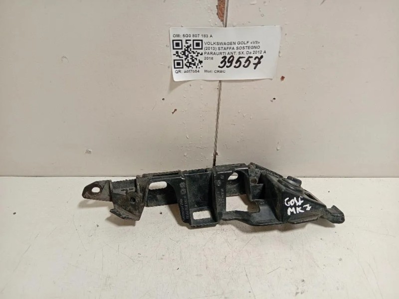 Staffa Sostegno Paraurti ANT SX 5G0 807 183 A Volkswagen GOLF VII 2013