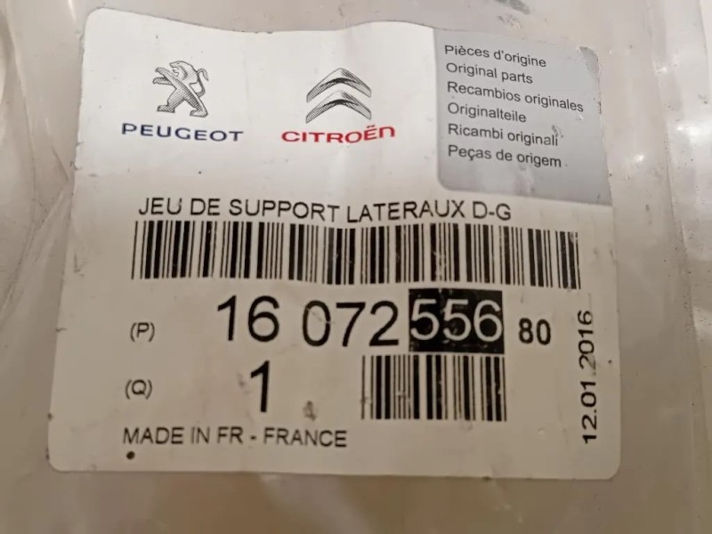 Staffa Sostegno Supparaurti POST DX 1607255680 SX+DX Peugeot 208 II 2019