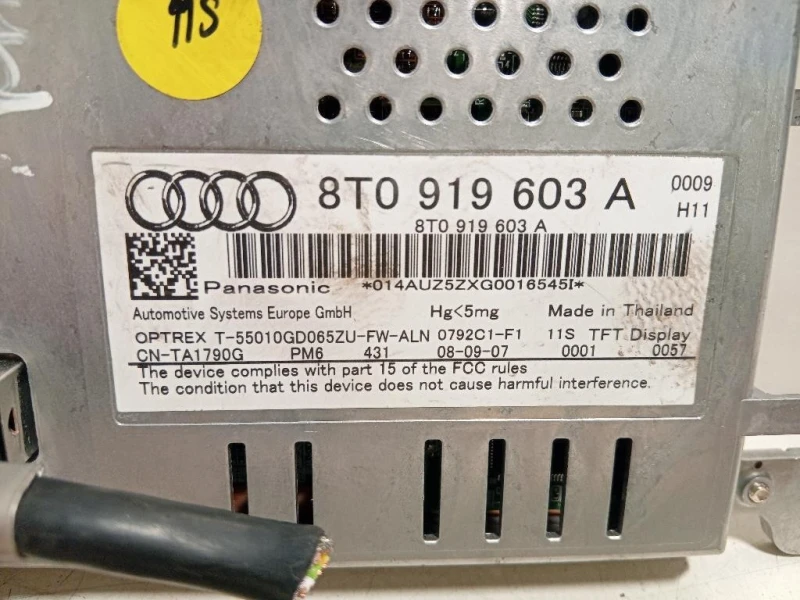 Display DI Navigazione 8T0 919 603 A Audi A5 8T3 2008