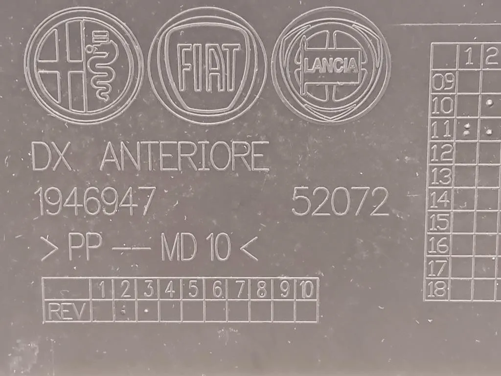 Pannello Rivestimento Porta ANT DX Alfa Romeo Giulietta 2013