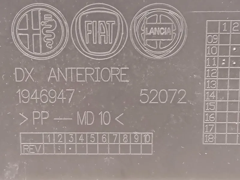 Pannello Rivestimento Porta ANT DX Alfa Romeo Giulietta 2013